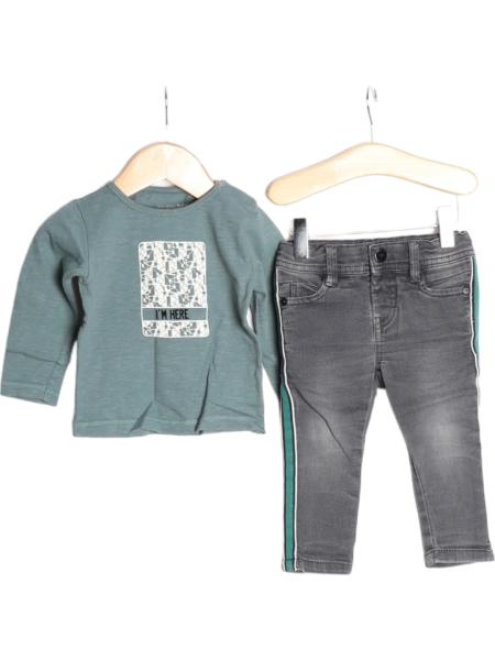 Baby Langarmshirt und Jeans