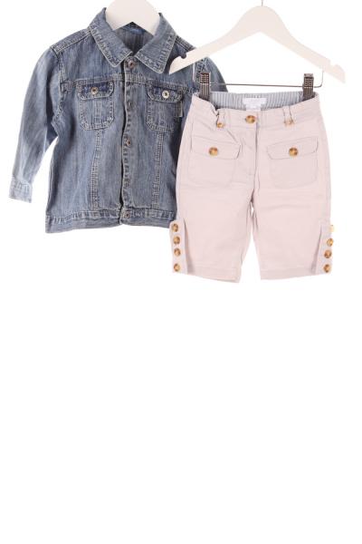 Baby Jeansjacke und Shorts