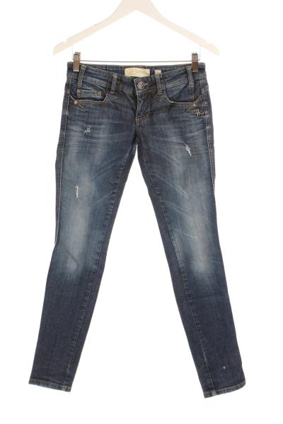 Low-Waist Used Look Jeans