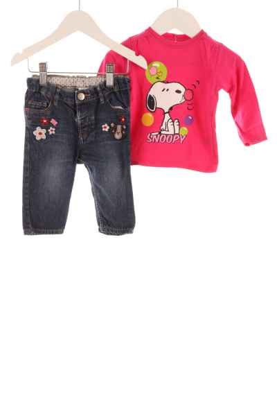 Baby Langarmshirt und Jeans