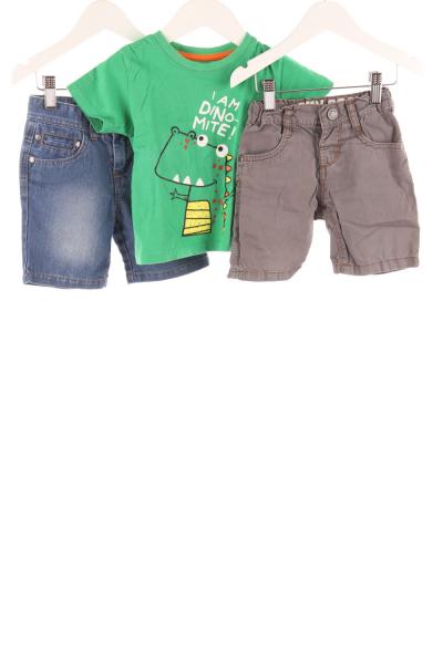 Kinder T-Shirt und 2er-Pack Shorts
