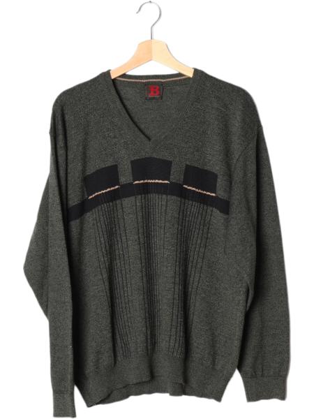 Vintage Pullover mit V-Ausschnitt