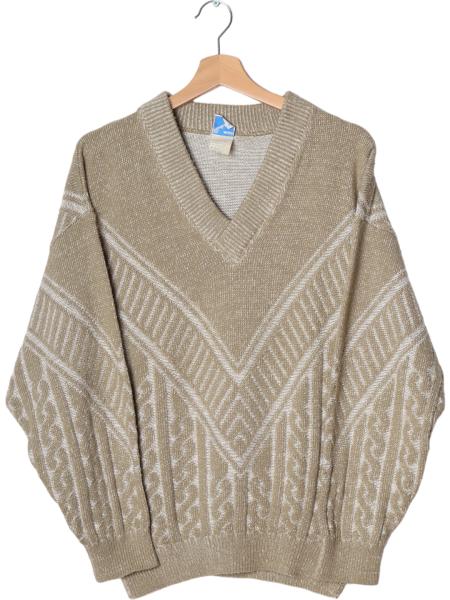 Vintage Pullover mit V-Ausschnitt
